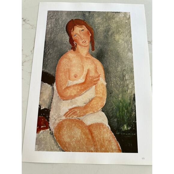 Modigliani, Young Woman in a Shirt, Painting, Print, Portrait, ~ 250626-WH 365 - Picture 1 of 1